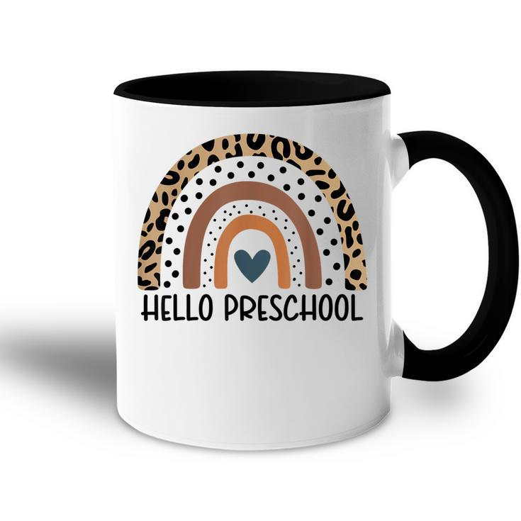 Hello Preschool Rainbow Teacher Team Preschool Squad Girls  Accent Mug