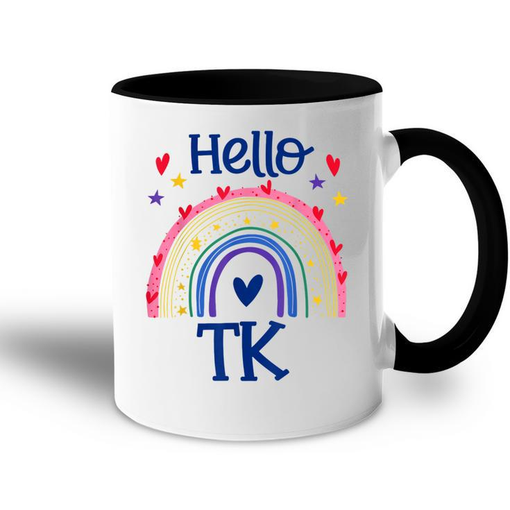 Hello Tk Rainbow Pre-K Preschool Teacher Student Girls  Accent Mug