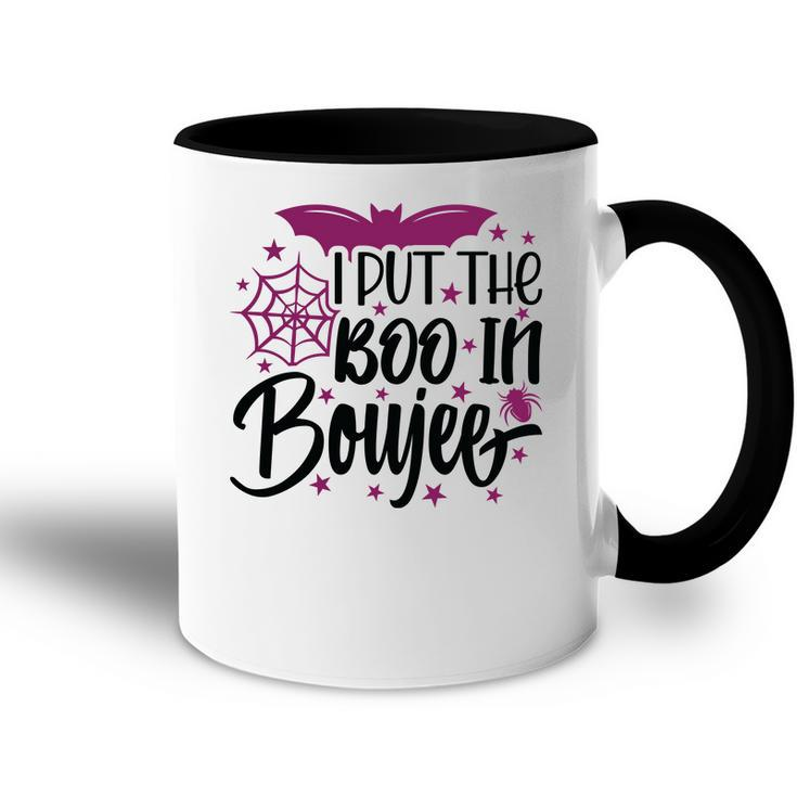 I Put The Boo In Boujee Bat Halloween Accent Mug