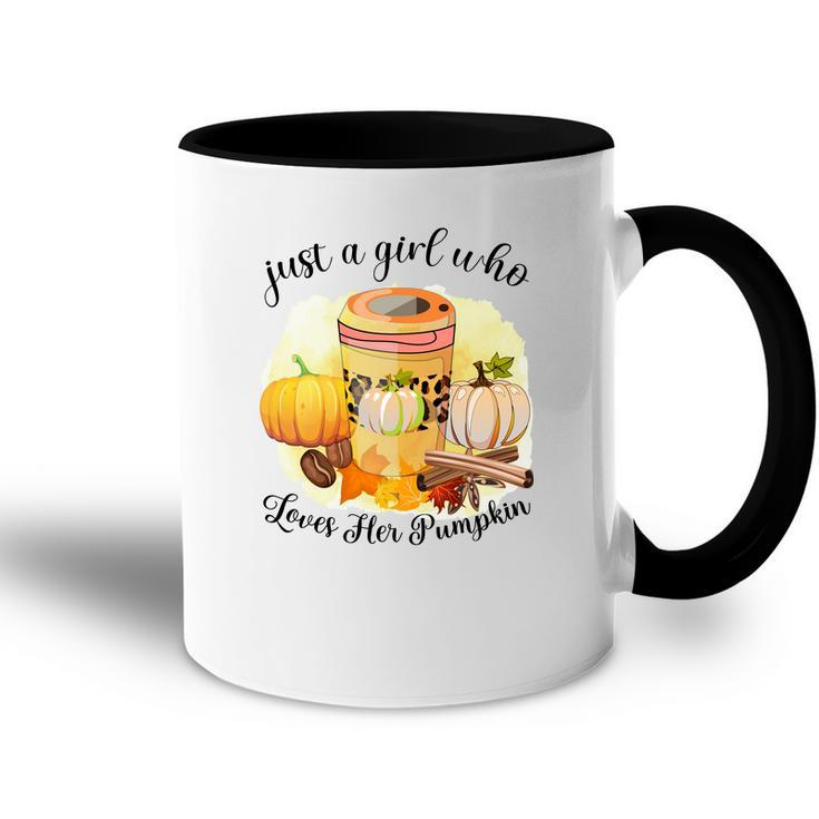 Just A Girl Who Loves Her Pumpkin Coffee Fall Accent Mug