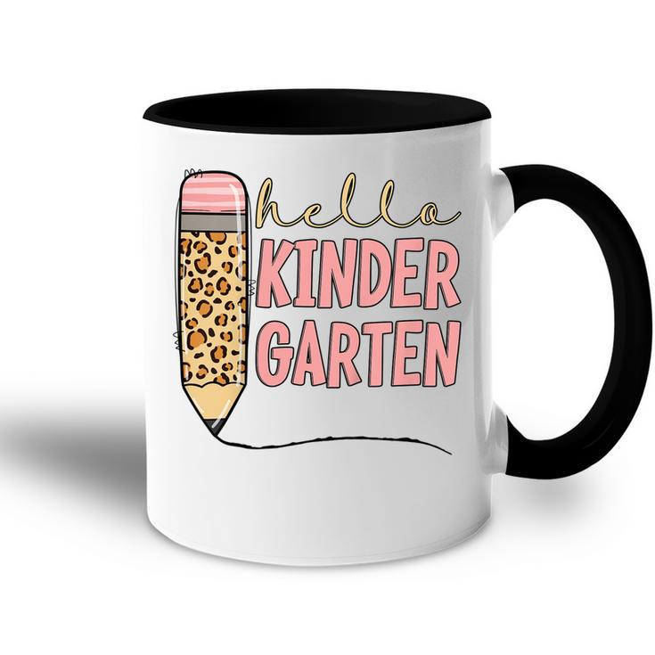 Kids Hello Kindergarten 1St Day Of Kindergarten Pencil  Accent Mug