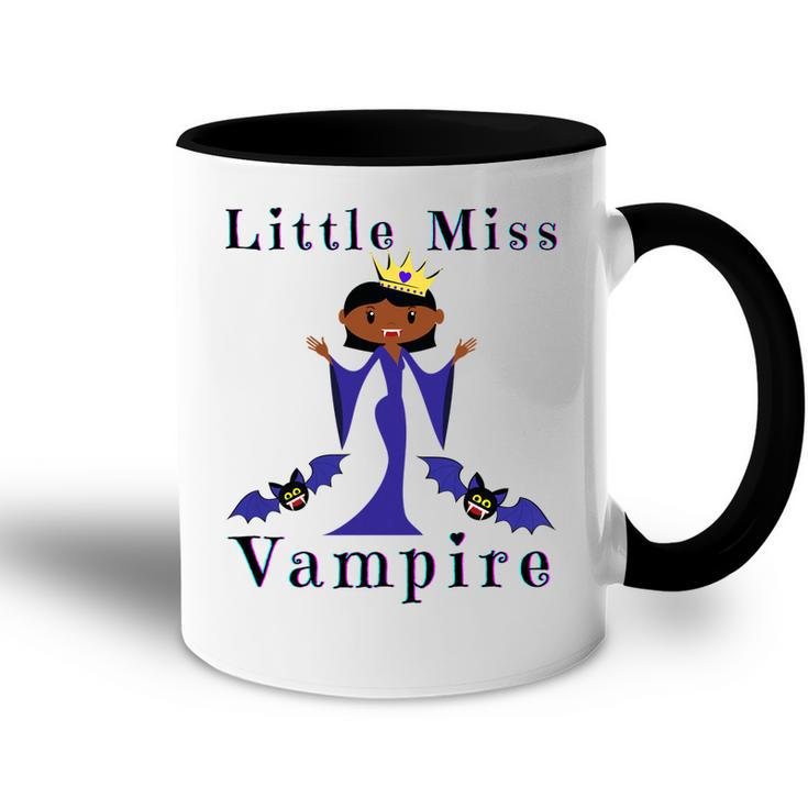 Kids Little Miss Vampire Melanin Vampires Funny Halloweed Costume   Accent Mug