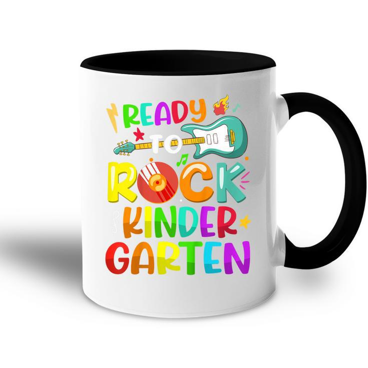 Kids Ready To Rock Kindergarten First Day Of 5Th Grade Boys Girls  Accent Mug