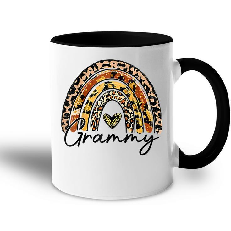 Leopard Rainbow Blessed Grammy Funny Grammy Mothers Day  Accent Mug