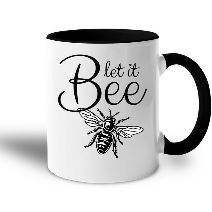 Let It Bee Black&White Bee Beekeeper  Accent Mug