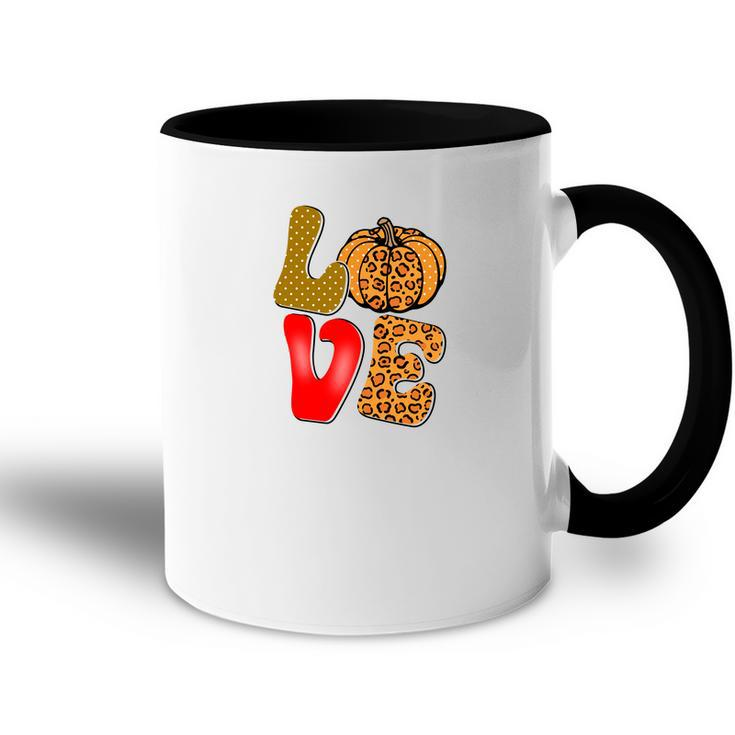 Love Fall Love Pumpkin Accent Mug
