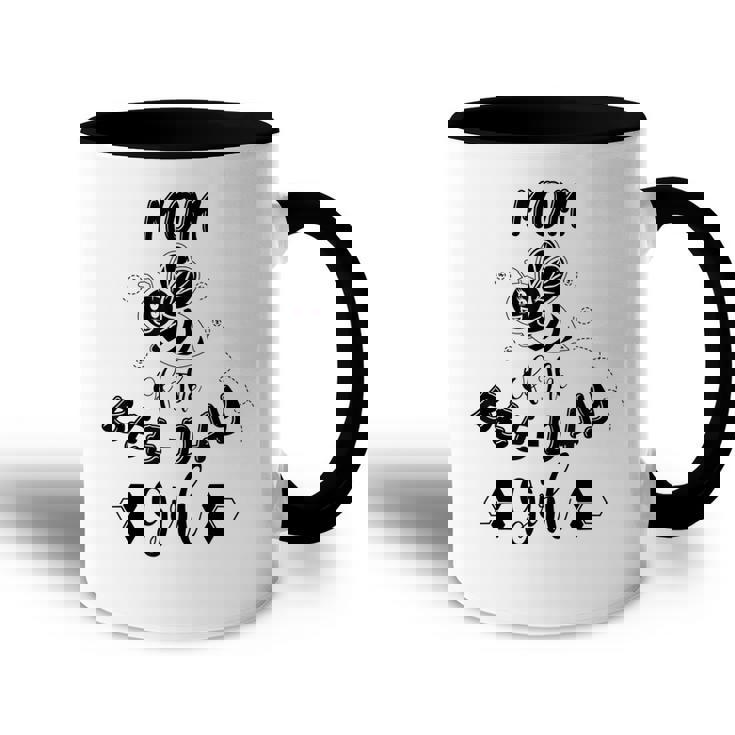 Mom Of The Bee Day Girl Birthday  Accent Mug