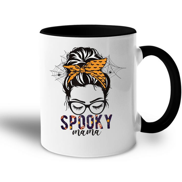 One Spooky Mama  Spooky Mom Funny Mom Halloween  Accent Mug
