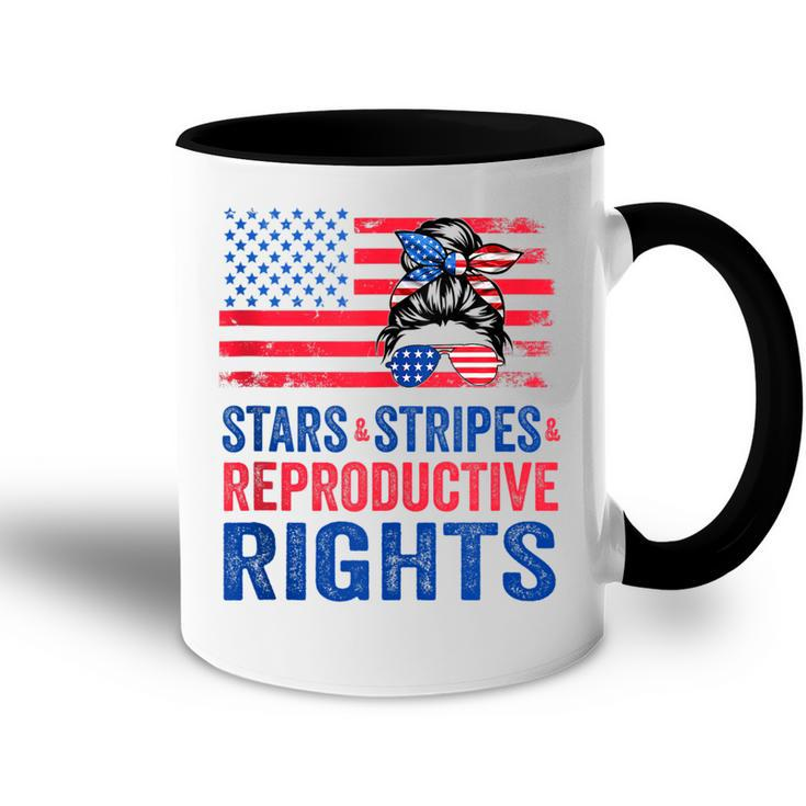 Patriotic 4Th Of July  Stars Stripes Reproductive Right  V2 Accent Mug