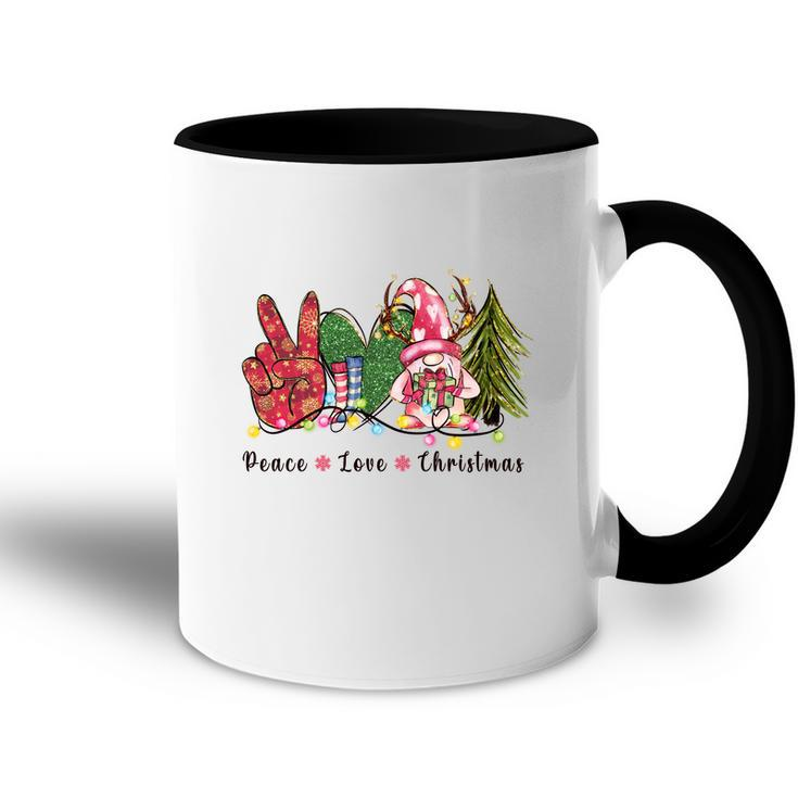 Peace Love Christmas Accent Mug