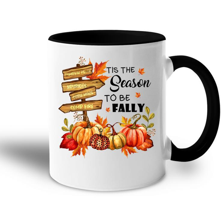 Pumpkin Patch Hayrides Corn Maze Tis The Season To Be Fally  Accent Mug