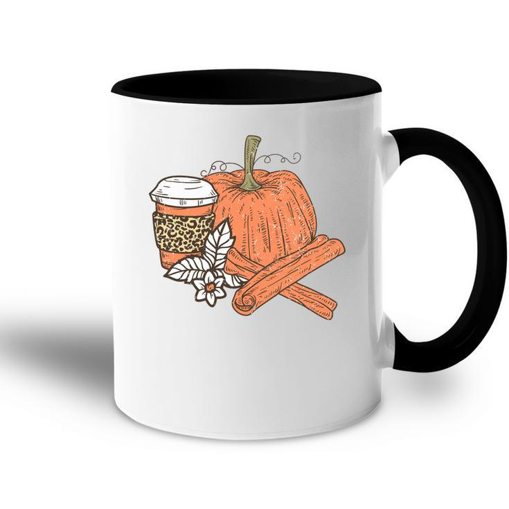 Pumpkin Spice Latte Flowers Fall Accent Mug