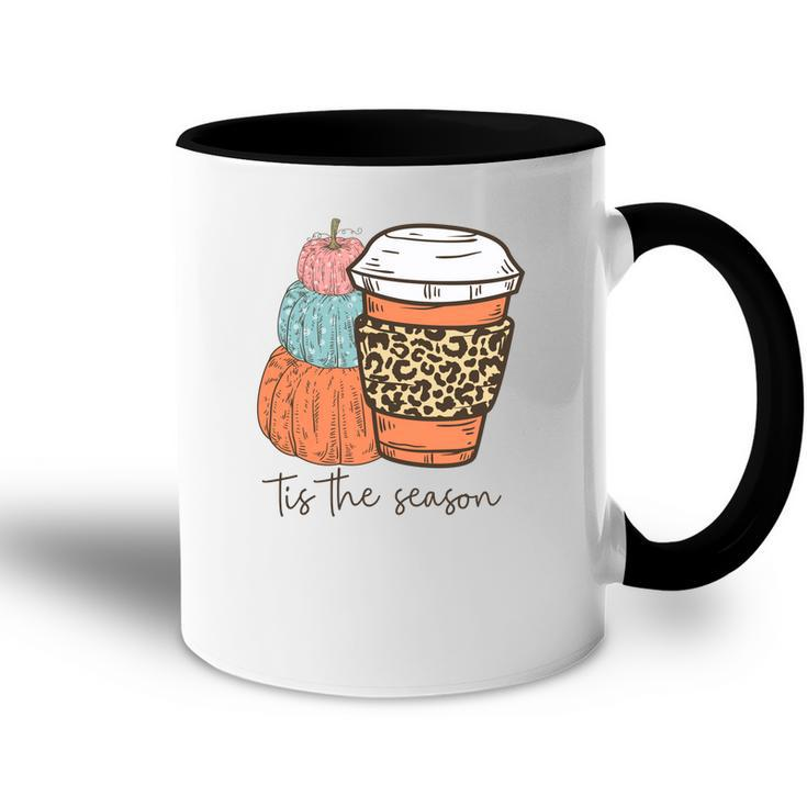 Pumpkins Tis The Season Latte Coffee Fall Gift Accent Mug