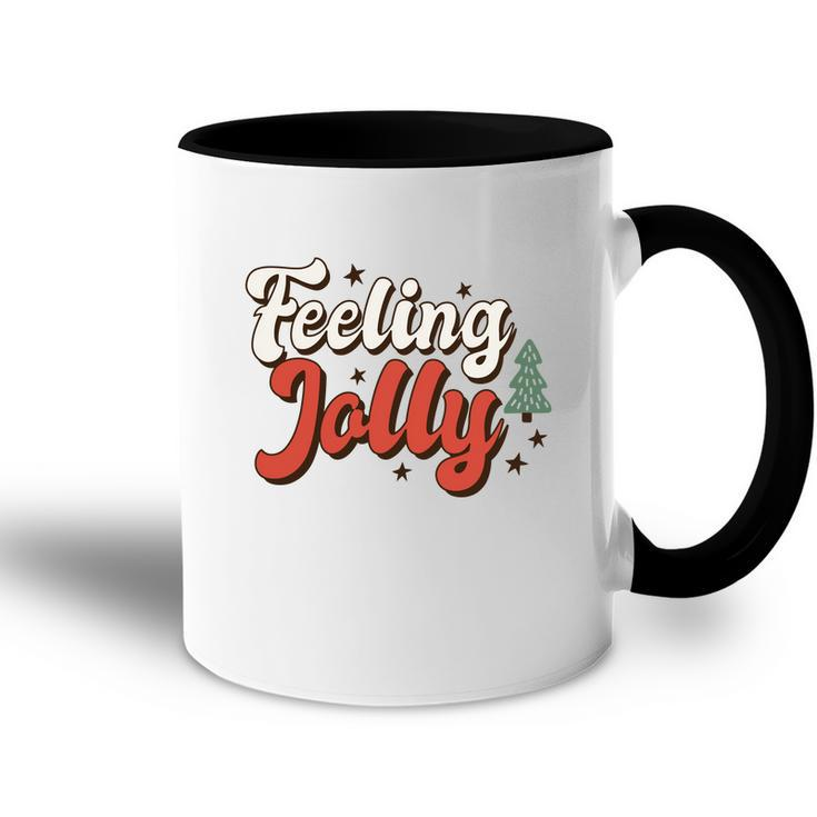 Retro Christmas Feeling Jolly Accent Mug