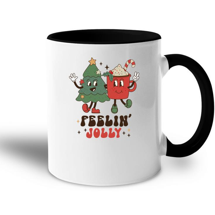 Retro Christmas Feeling Jolly V2 Accent Mug