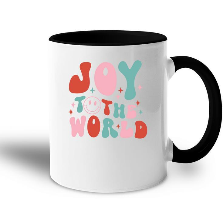 Retro Christmas Joy To The World Vintage Christmas Gifts Accent Mug
