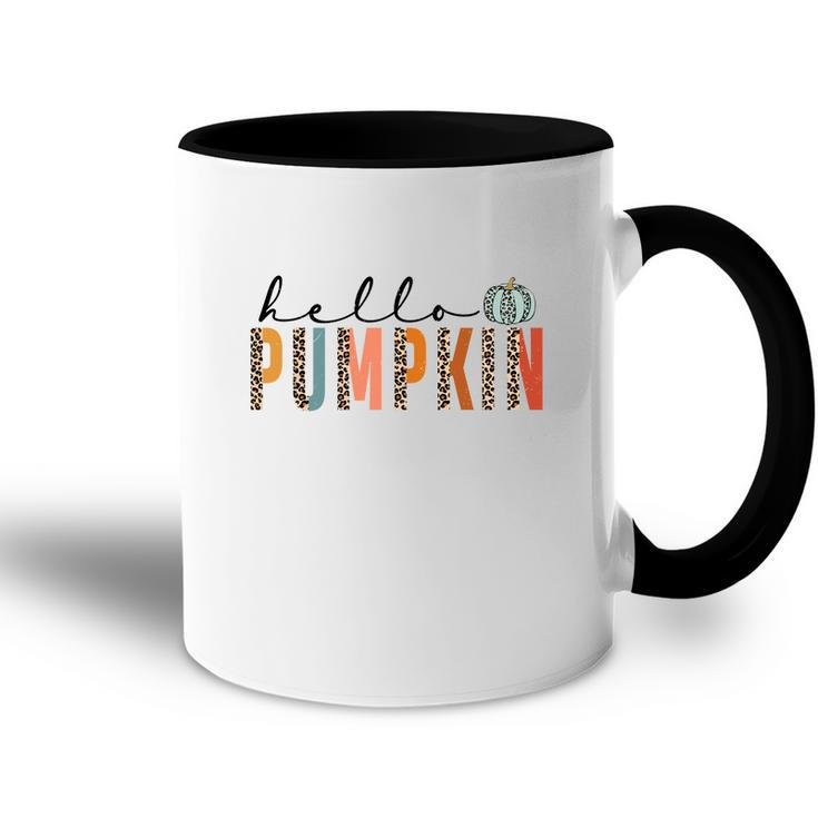 Retro Fall Hello Pumpkin Thanksgiving Autumn Accent Mug