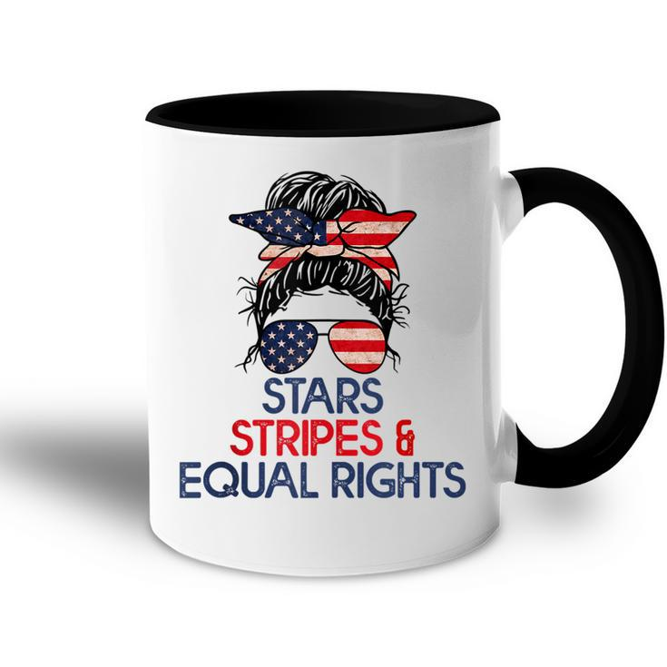 Retro Pro Choice Stars Stripes And Equal Rights Patriotic  Accent Mug