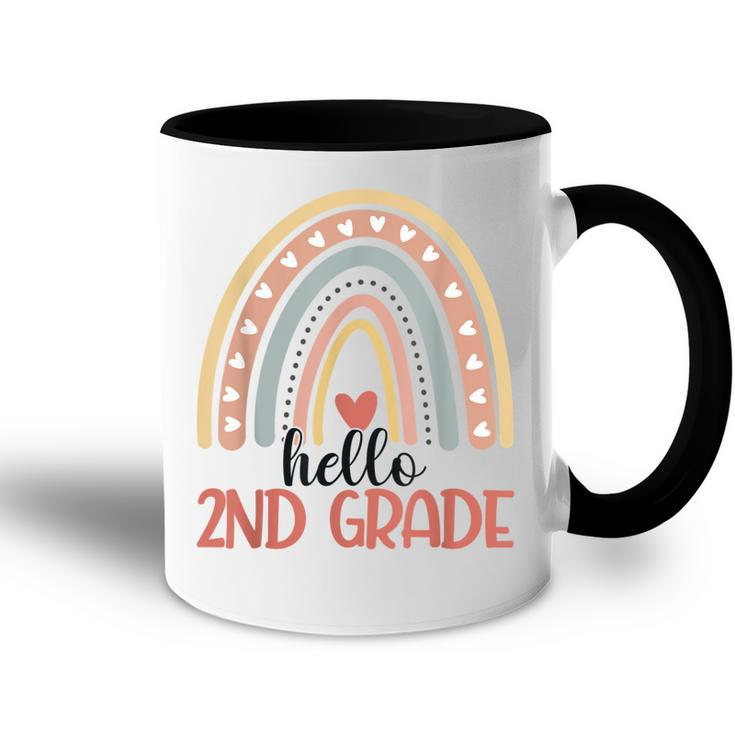 Second Grade Rainbow Teacher Hello 2Nd Grade Boys Girls  Accent Mug