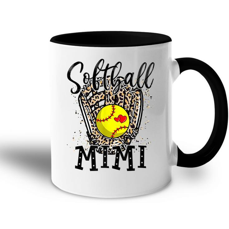 Softball Mimi Leopard Game Day Softball Lover Mothers Day  Accent Mug