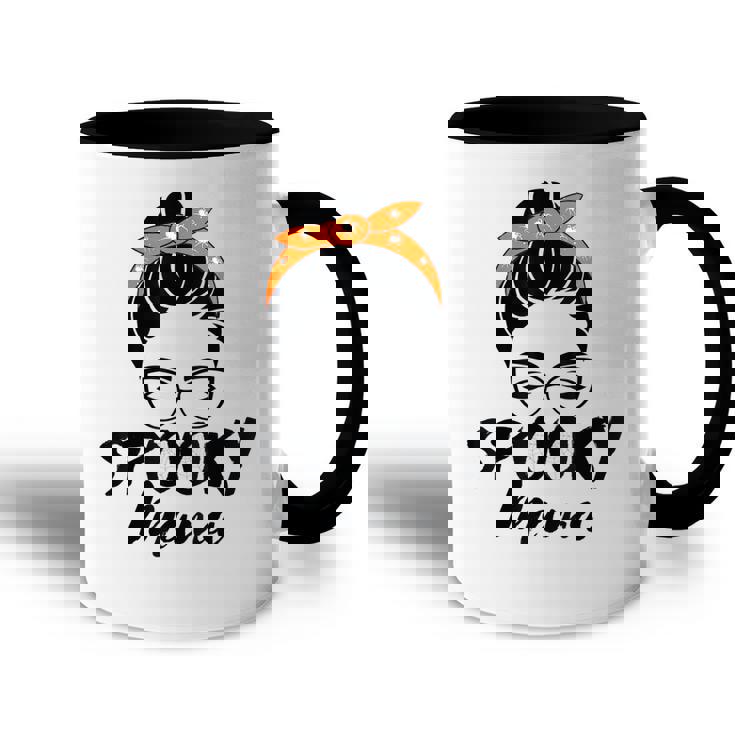 Spooky Mama Humor Mom Halloween Party 2021  For Mother  Accent Mug