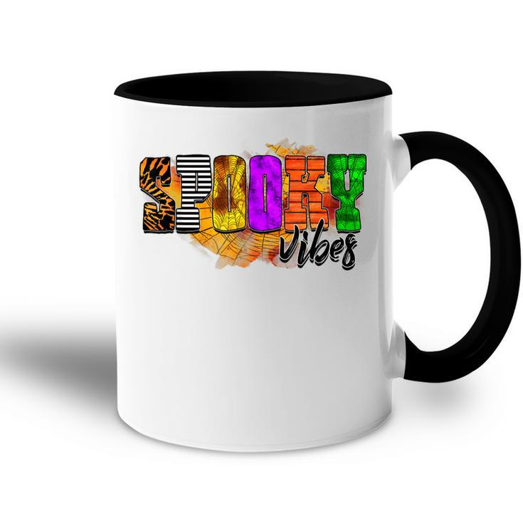 Spooky Vibes Funny Group Matching Halloween Costume  Accent Mug