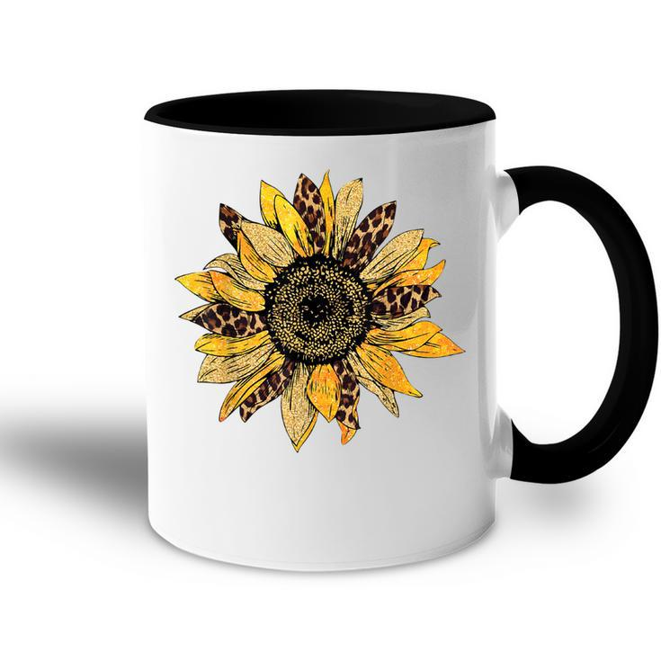 Sunflower  For Women Cute Graphic  Cheetah Print  Accent Mug