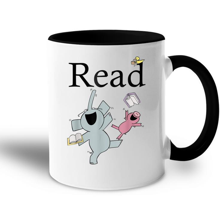 Teacher Library Read Book Club Piggie Elephant Pigeons Funny  Accent Mug
