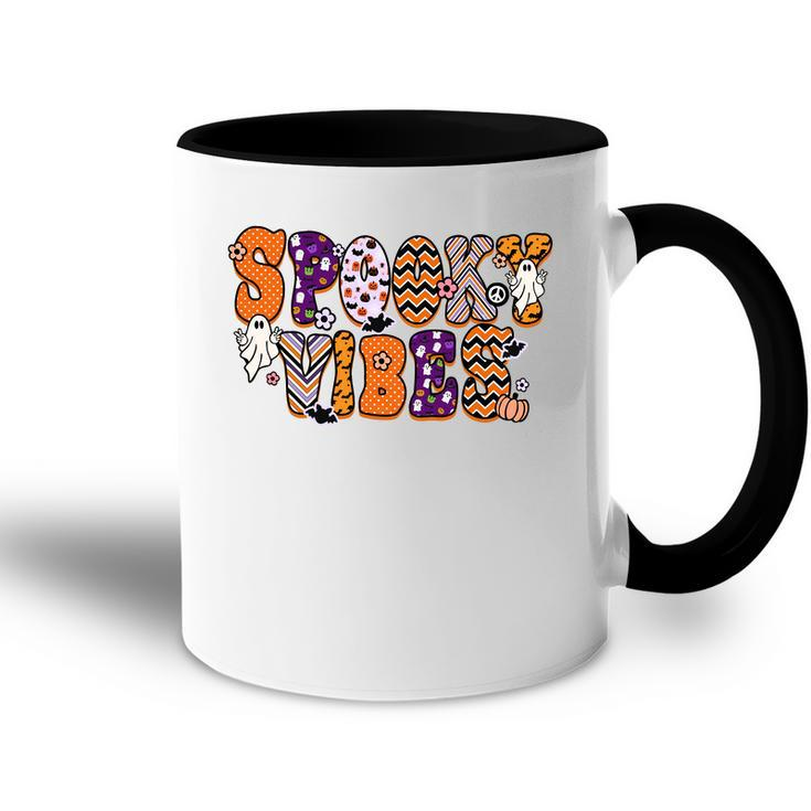 Thick Thights And Spooky Vibes Boo Colorful Halloween Accent Mug