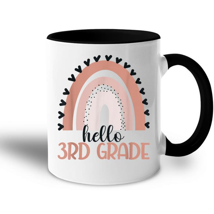Third Grade Rainbow Teacher Student Hello 3Rd Grade Rainbow  Accent Mug