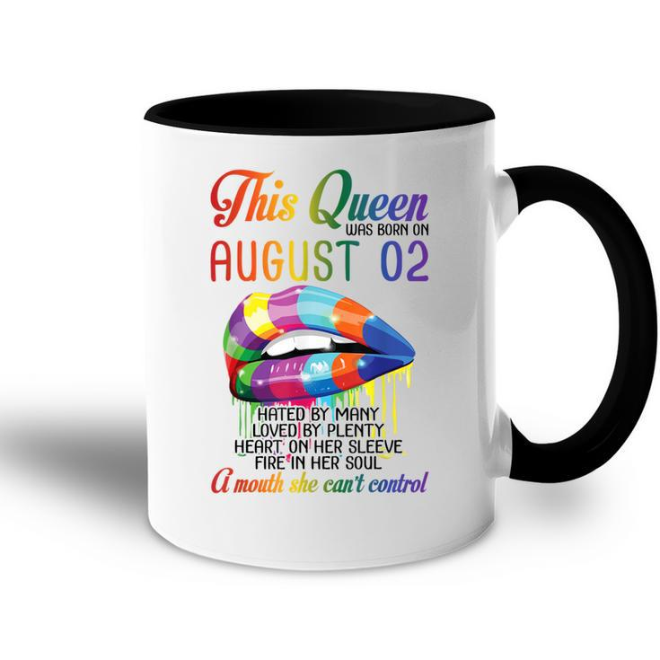 This Queen Was Born On August 2Nd Happy Birthday To Me Mommy  Accent Mug