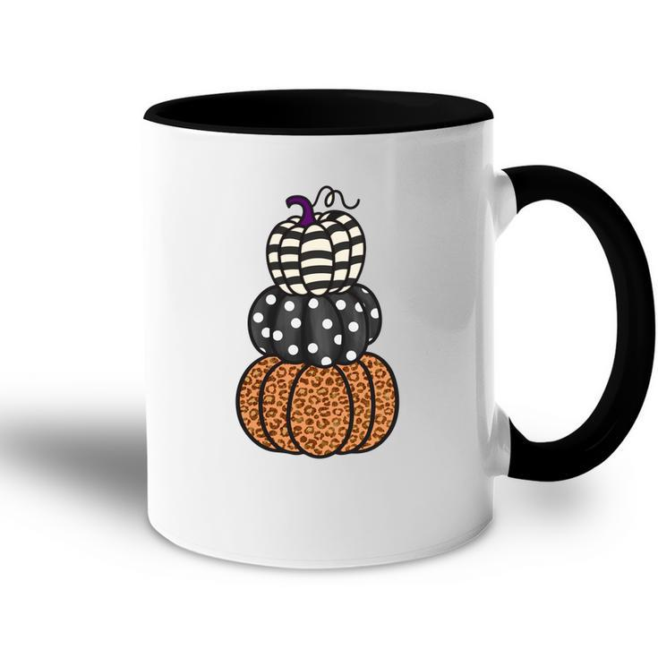 Three Pumpkins Fall Season Love Accent Mug