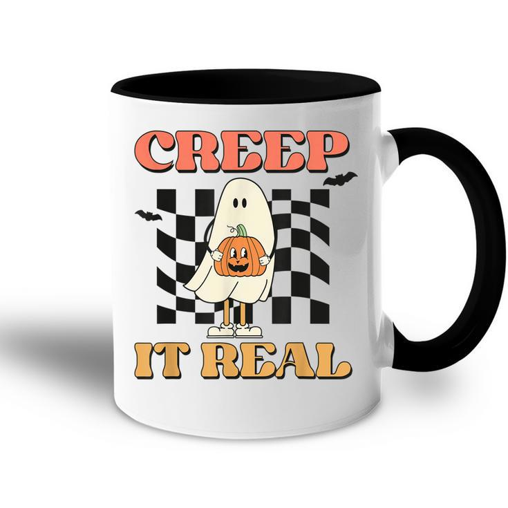 Vintage Retro Cute Creep It Real Halloween  Accent Mug