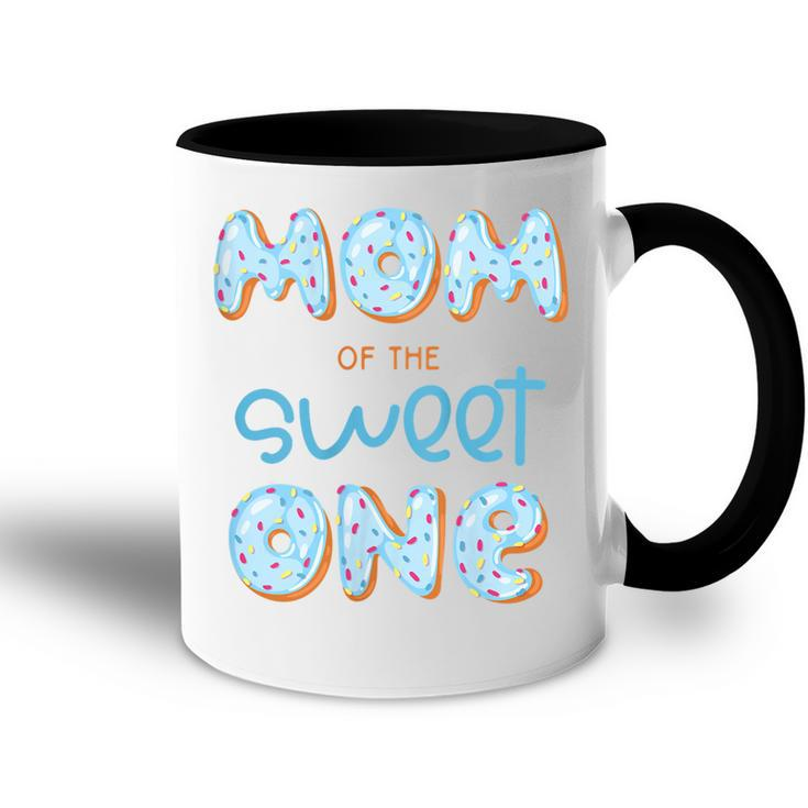 Womens Mom Of The Sweet One Donut Boy 1St Birthday Party Mommy Mama  Accent Mug