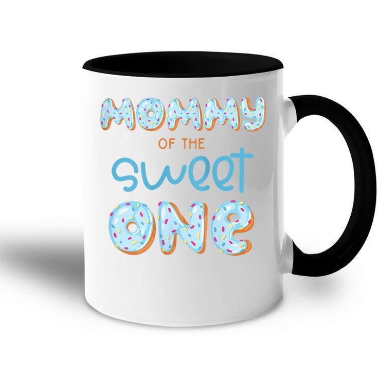Womens Mommy Of The Sweet One Donut Boy 1St Birthday Party Mama Mom  Accent Mug