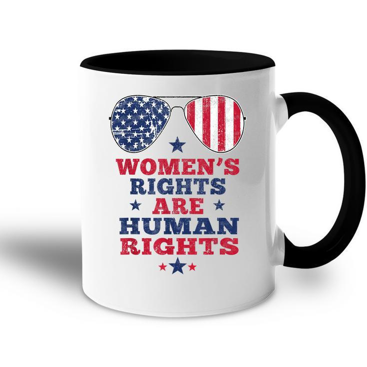 Womens Rights Are Human Rights American Flag 4Th Of July  Accent Mug