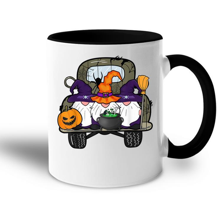 Zem6 Funny Truck Gnomes Witch Pumpkin Happy Halloween Party  Accent Mug