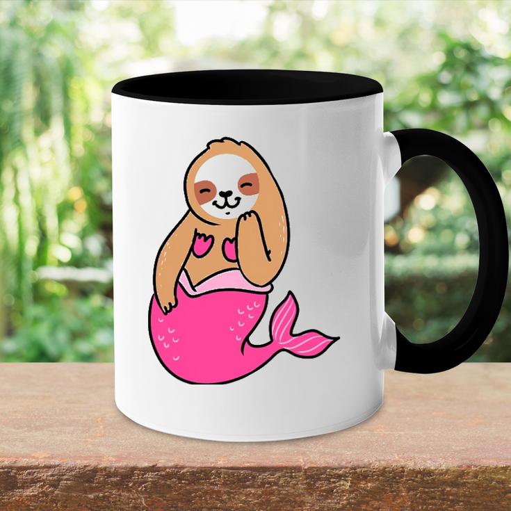 Mermaid Sloth  Cute Sloth Accent Mug