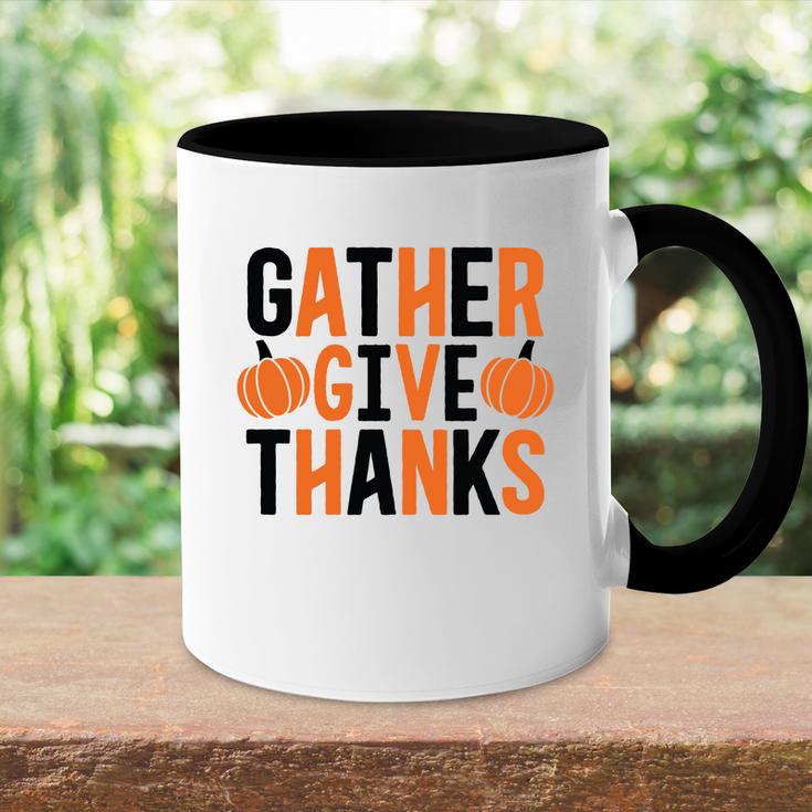 Gather Give Thanks Pumpkin Fall Thanksgiving Accent Mug