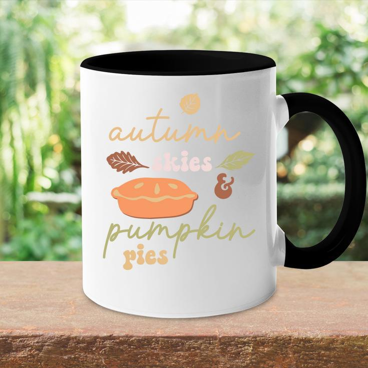 Cute Autumn Skies Pumpkin Pies Fall Season Accent Mug