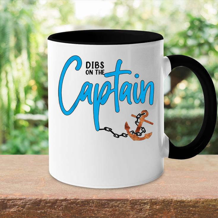 Dibs On The Captain Fire Captain Wife Girlfriend Sailing Accent Mug