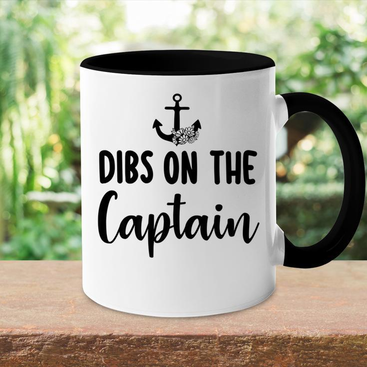 Funny Captain Wife Dibs On The Captain Quote Anchor Sailing  V2 Accent Mug