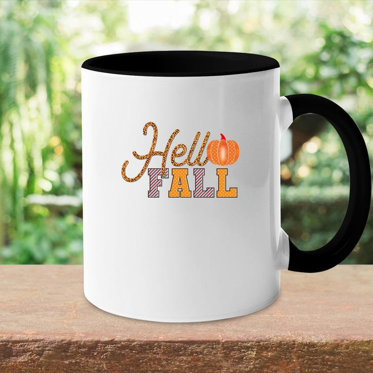 Hello Fall Hello Autumn Pumpkin Gift Accent Mug