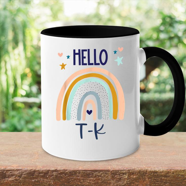Hello Tk Rainbow For Prek Preschool Teacher Girls Accent Mug