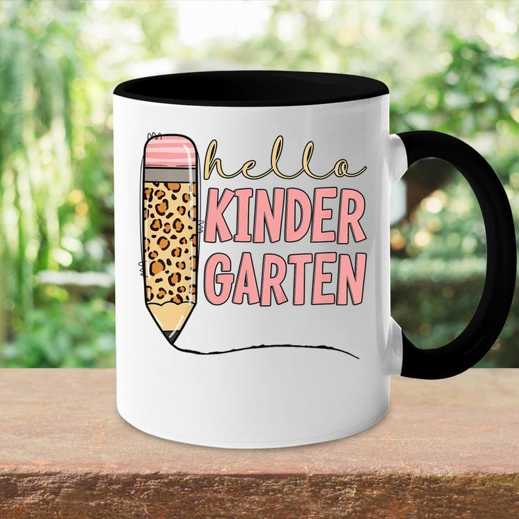 Kids Hello Kindergarten 1St Day Of Kindergarten Pencil Accent Mug
