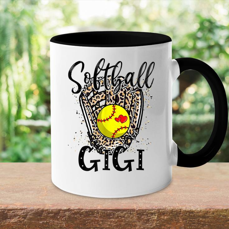 Softball Gigi Leopard Game Day Softball Lover Mothers Day Accent Mug