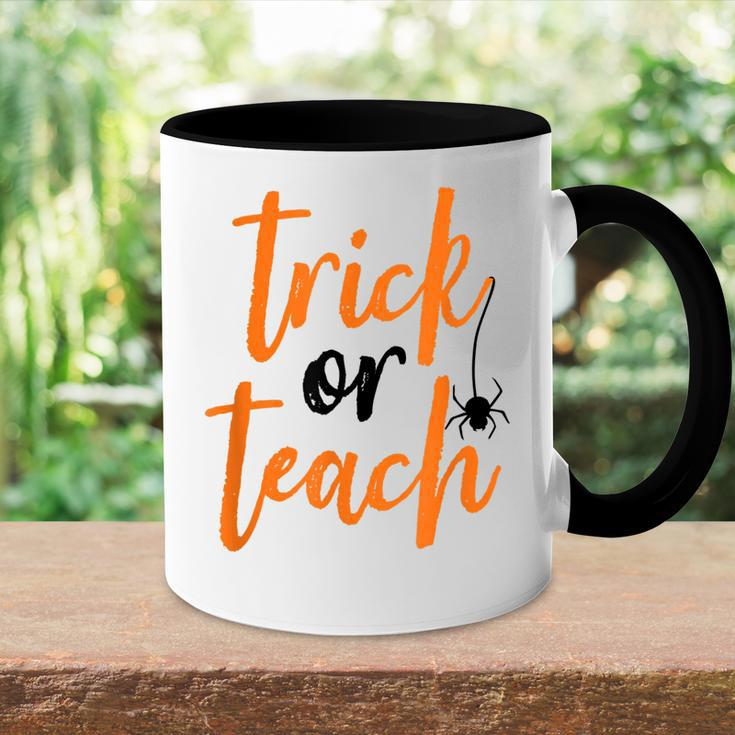 Trick Or Teach Teacher Halloween Design Accent Mug