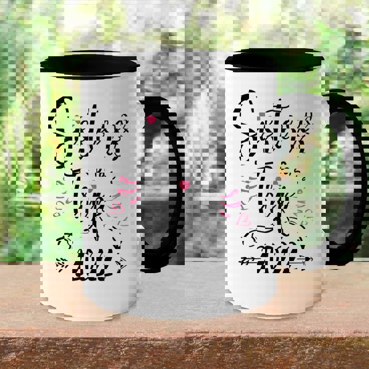 Womens Sisters Road Trip 2022 Weekend Girls Trip Funny Vacation Accent Mug