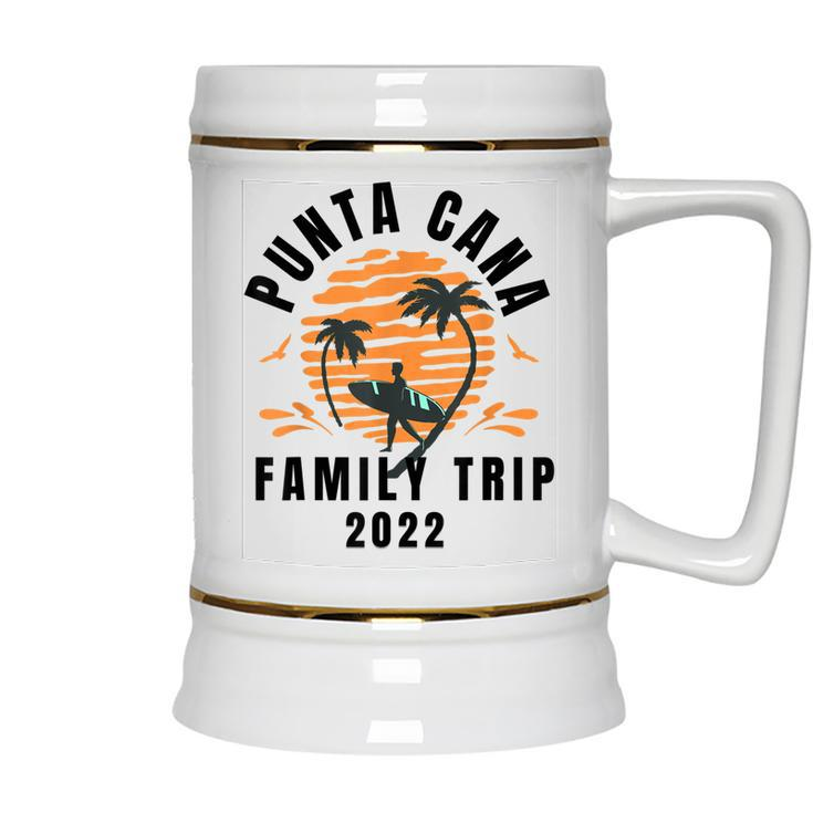 Punta Cana Family Vacation 2022 Matching Dominican Republic  V3 Ceramic Beer Stein