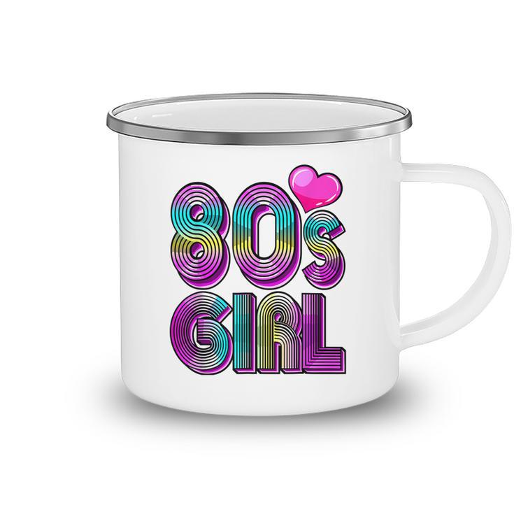 80S Girl Birthday Party Costume Retro Vintage Gift Women V2 Camping Mug